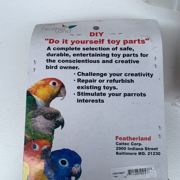 BIRD SUPPLIES - 6pc lot PARROT MACCAW, cage toys, ropes, blocks, replacememt DYI - Picture 8 of 10